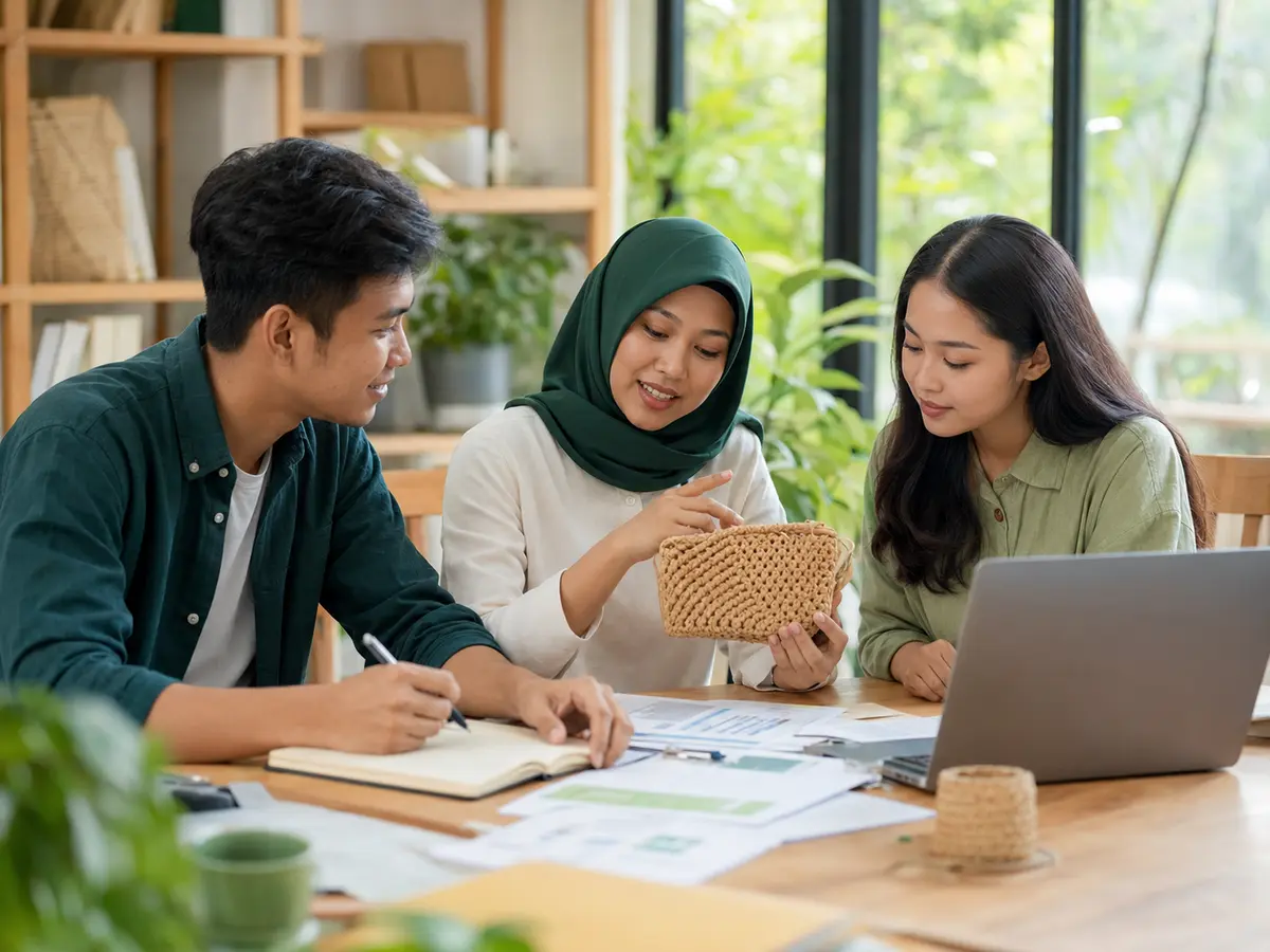 Mentor dan pelaku usaha muda Indonesia mengembangkan produk bersama